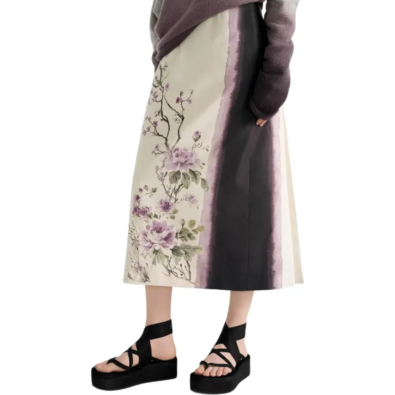 DIOR Casual Long Skirt Women's Yellow-3