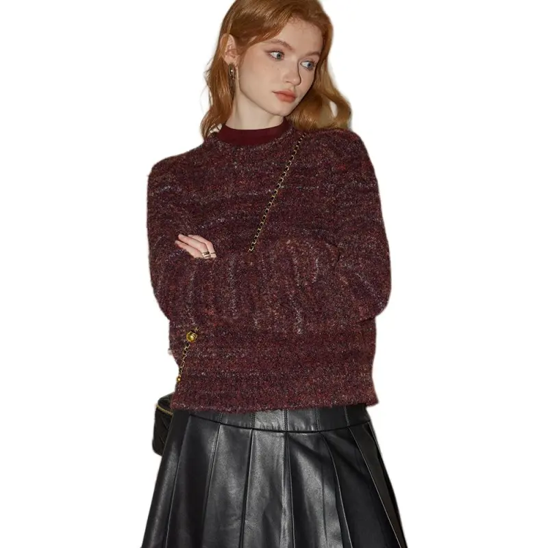 KUHNMARVIN Sweater Women's Burgundy-2