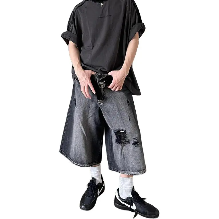 CORNILOT Denim Shorts Unisex Black-2