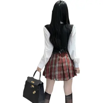 DGMZ Uniforms Women's Tie Chest Badge Dress Clothing Sets
