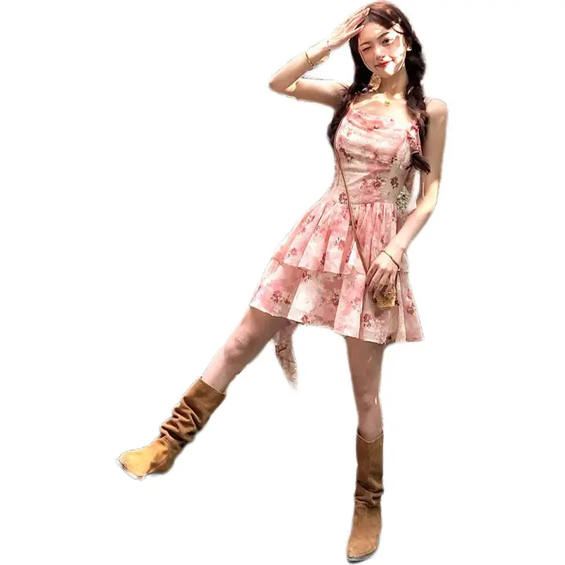 Mu Xiao Xin Slip Dresses Women's Image Color-3
