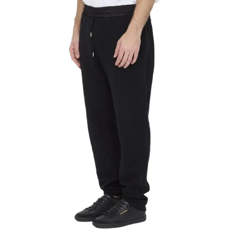 SAINT LAURENT Drawstring Straight Leg Trousers-5