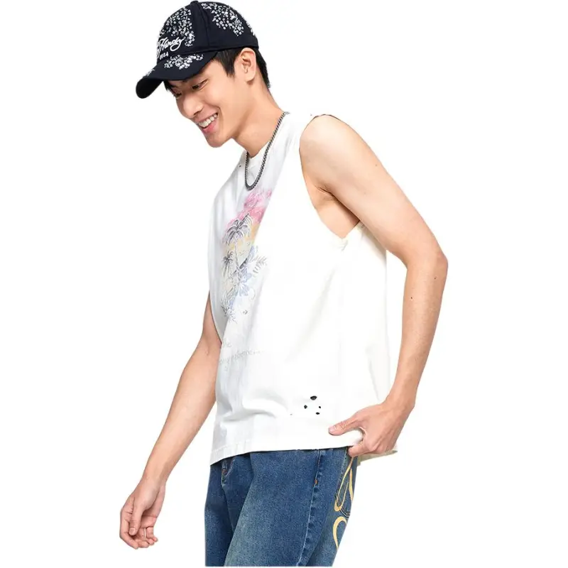 Ed Hardy Tank Tops Men Ivory White-4