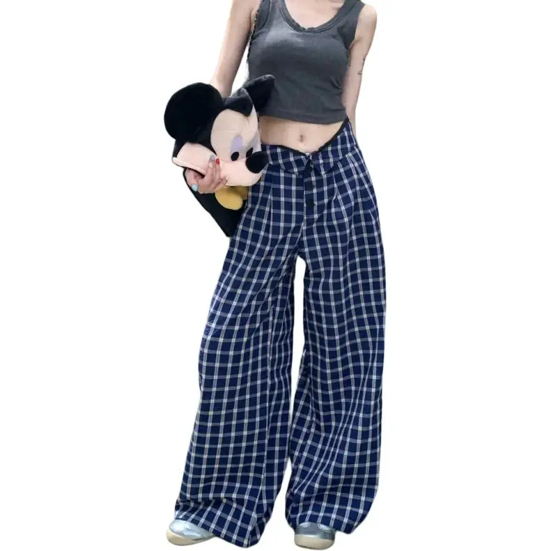 Hao Zhilang Casual Pants Women's Navy Blue-2