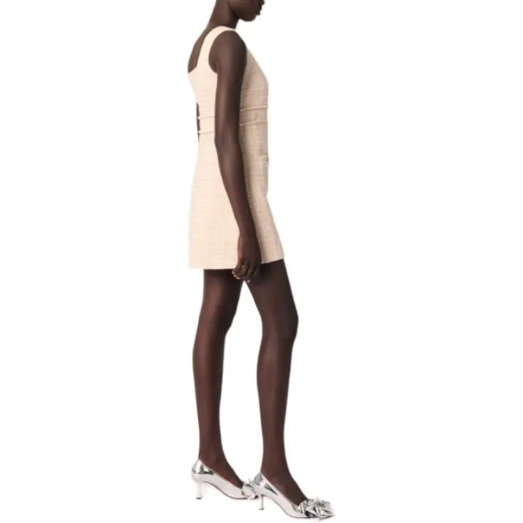 Maje Slip Dress Women's Beige Yellow-4
