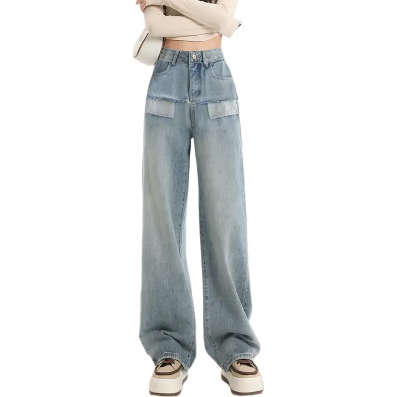 Weixi Jeans Women's Cool Tea Blue-1