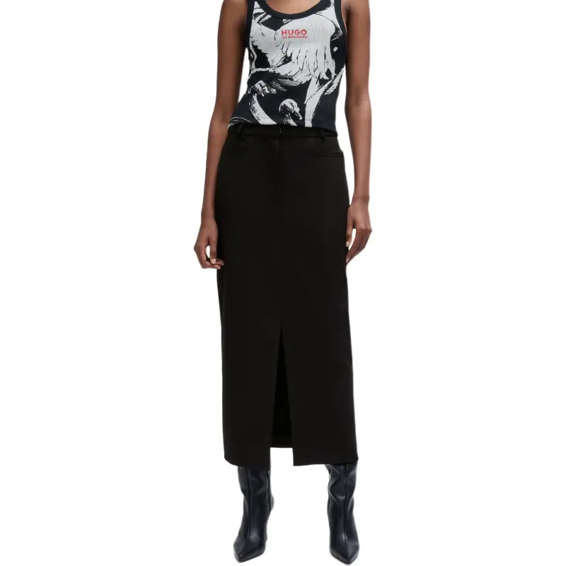 HUGO BOSS Casual Long Skirt Women's Black-2