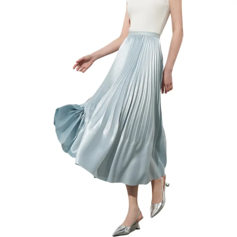 DPLAY Casual Long Skirt Women's Glacier Blue-3