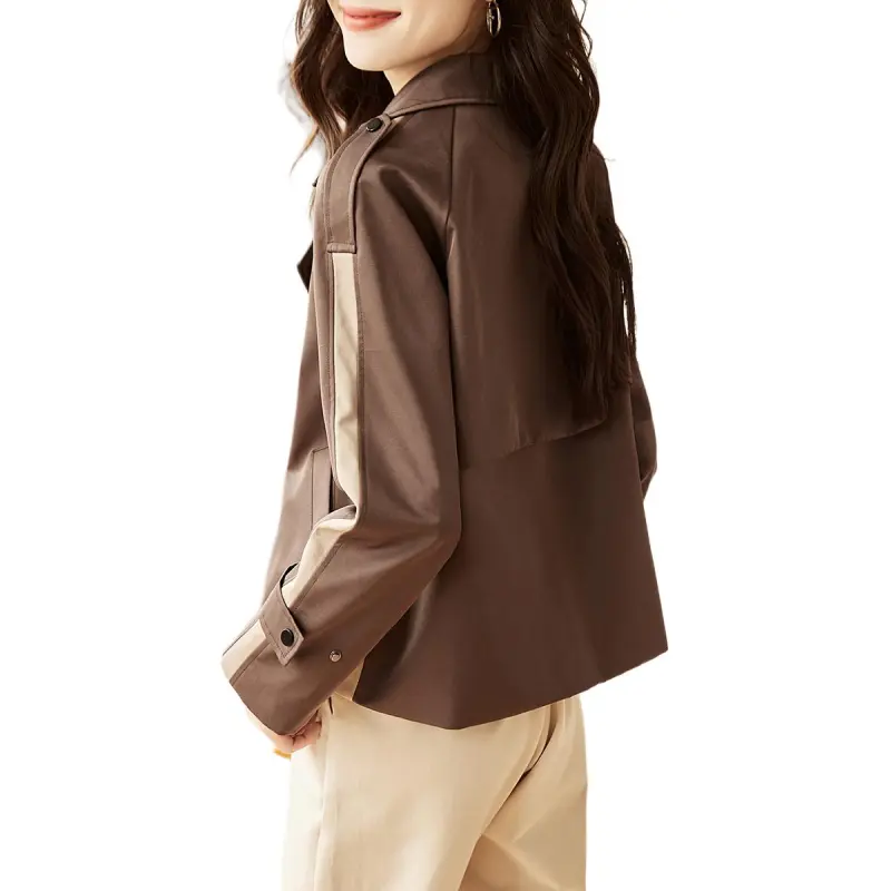 XWI Trench Coat Women's Dark Brown-3