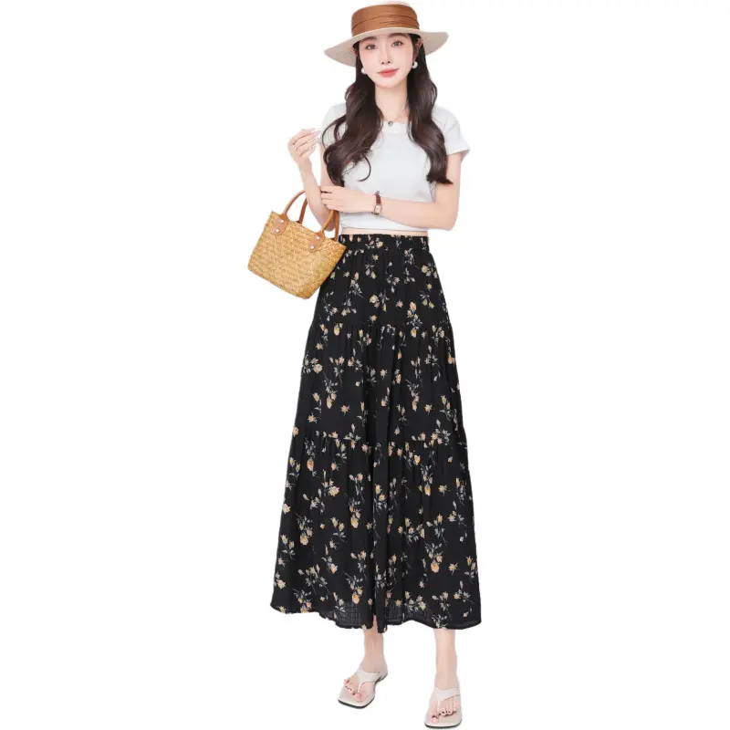 Mu Xiao Xin Casual Long Skirt Women's-5