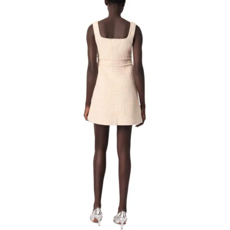 Maje Slip Dress Women's Beige Yellow-3