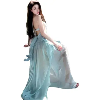 Icicofficial Slip Dresses Women's Lake Blue