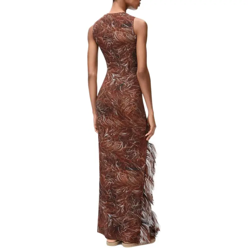LOEWE SS25 Sleeveless Dress Women's Brown-2