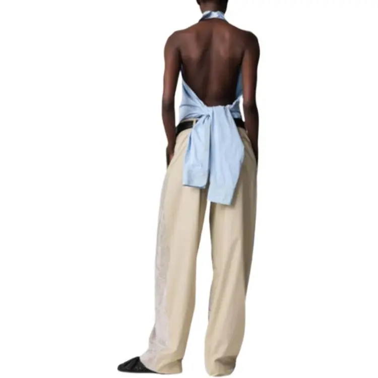 Stella McCartney SS25 Casual Pants Women's Silver-2