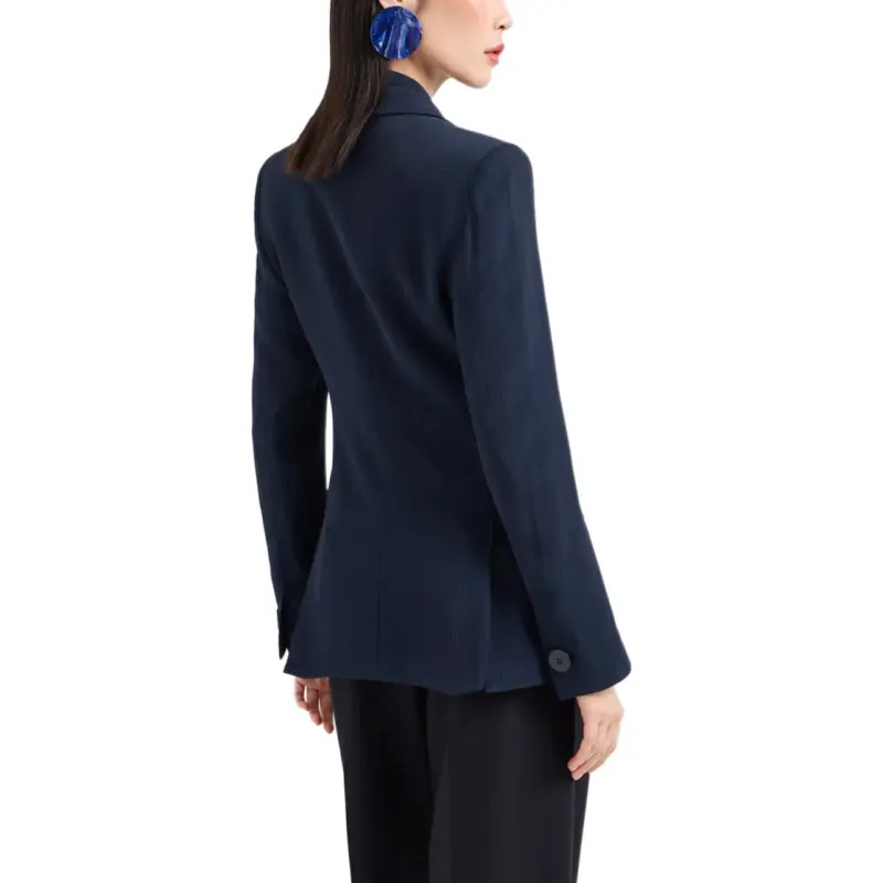EMPORIO ARMANI Icon Canneté Cady Blazer-2