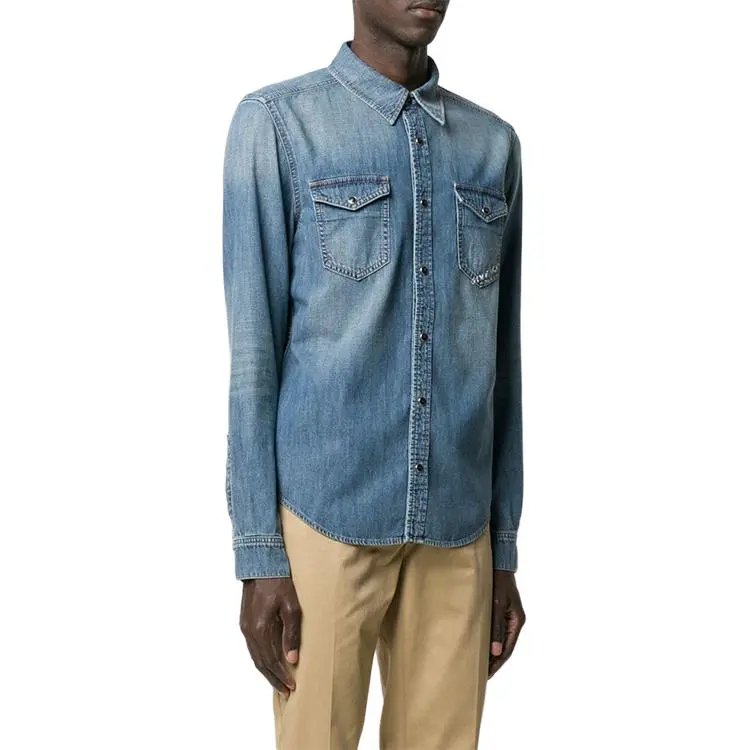 Givenchy Shirts Men Blue-2