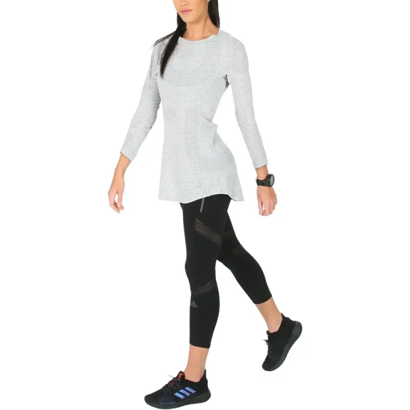Adidas Long-Sleeved Dresses Women's Heather Gray-4
