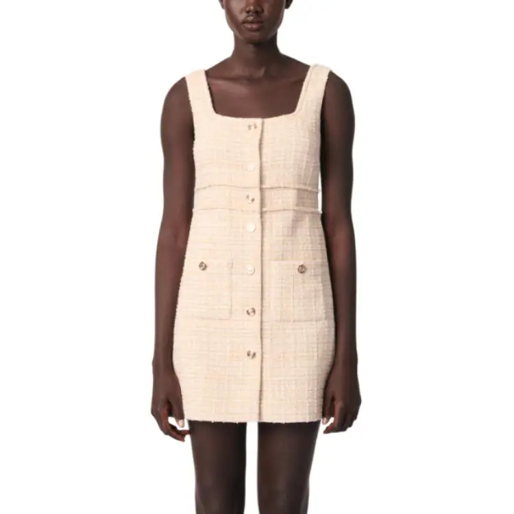 Maje Slip Dress Women's Beige Yellow-1
