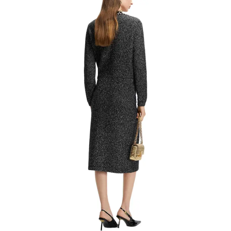 KARL LAGERFELD SS25 Knit Long Skirt Women's Black-2