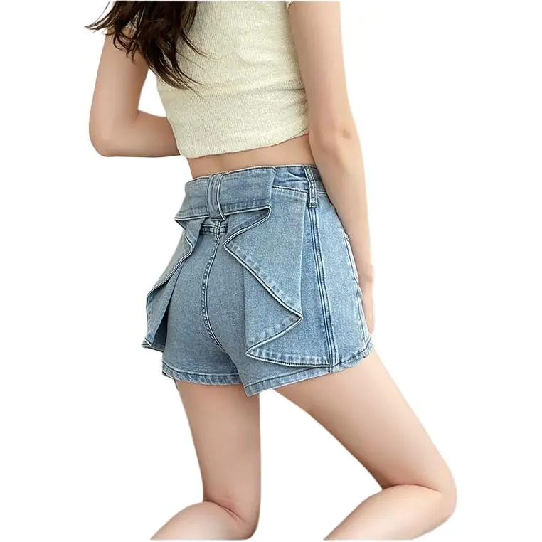 Mu Xiao Xin Denim Shorts Women's-9