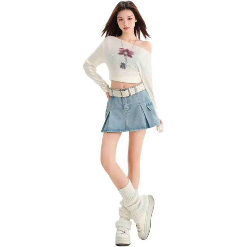 KAISER Denim Short Skirts Women's-4