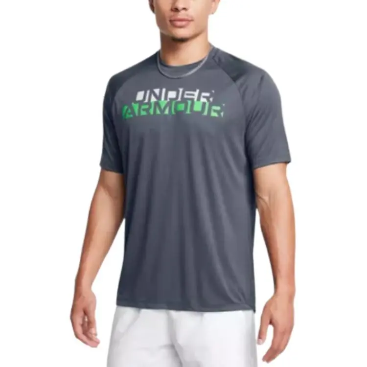 Under Armour Velocity T-Shirt Men's Downpour Gray-2