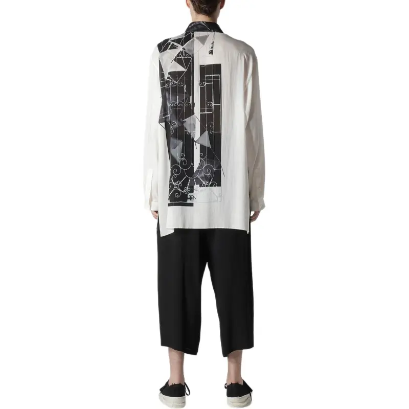 Yohji Yamamoto Abstract print Long sleeve Shirt-3