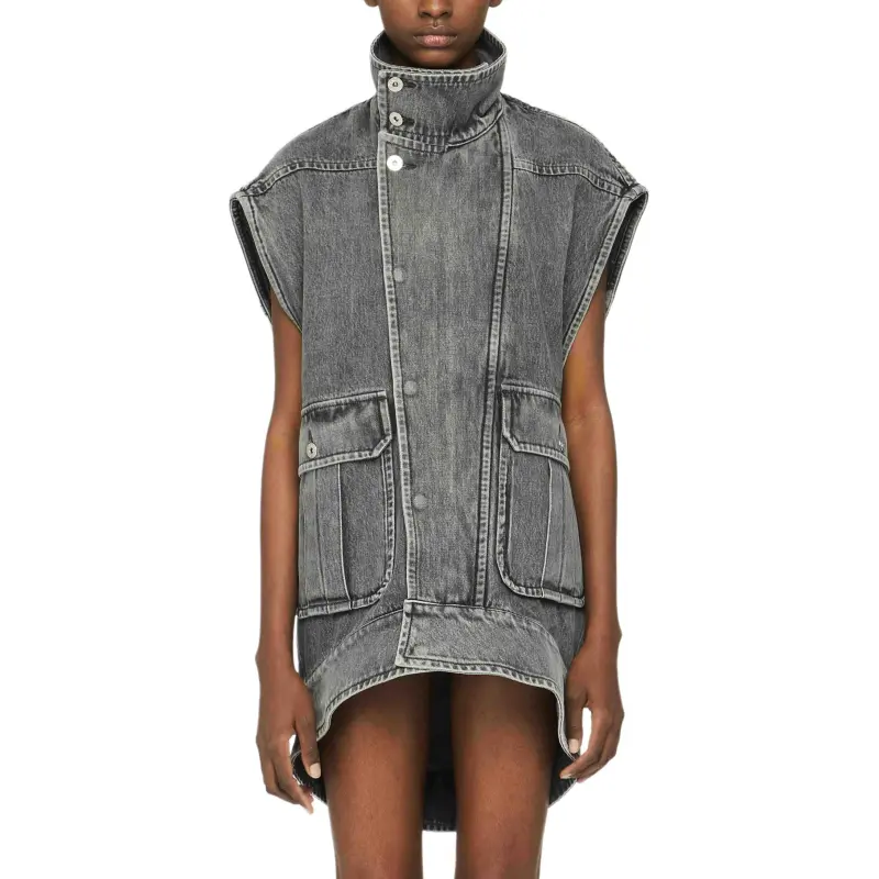 JW Anderson High neck Denim Gilet-3