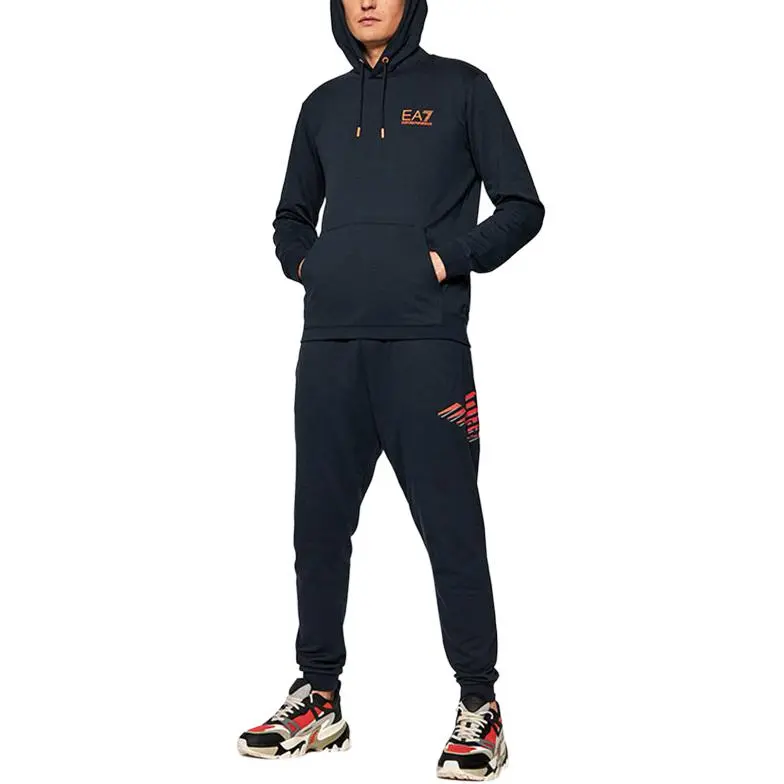 EMPORIO ARMANI Knitted Sweatpants Men Night Blue-2