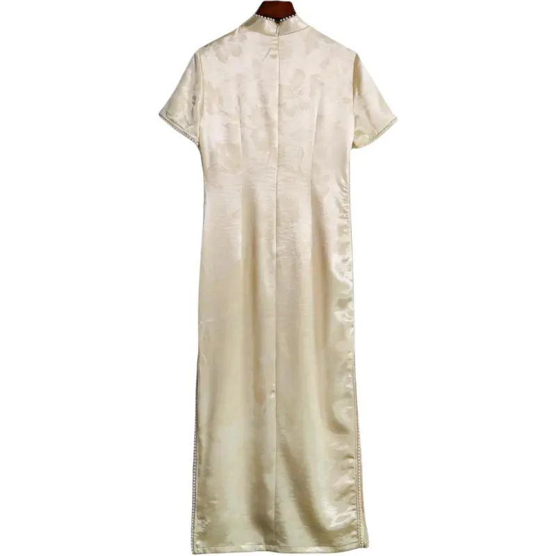 ENEESSI Spring Summer Cheongsam Women's Apricot-1