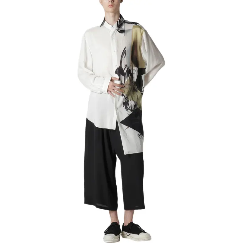 Yohji Yamamoto Abstract print Long sleeve Shirt-2