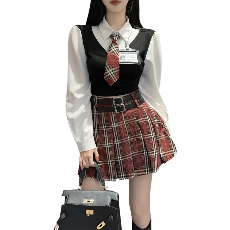 Mu Xiao Xin Two Piece Skirt Sets Women's-2