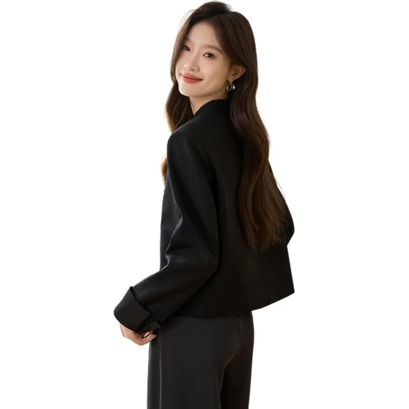 Mo Han Yi Mei Jackets & Coats Women's Black-5