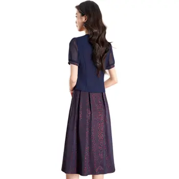 Mylan Two Piece Skirt Sets Women's Navy Blue