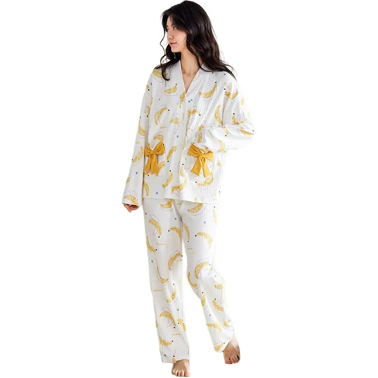 ZAO FU NIAO Pajama Set Women's Apricot-2