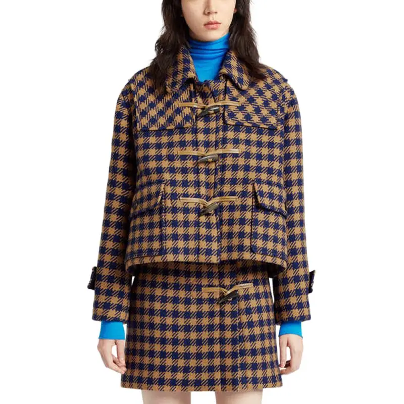 CARVEN FW22 Jackets Coats Women's Brown Yellow-3