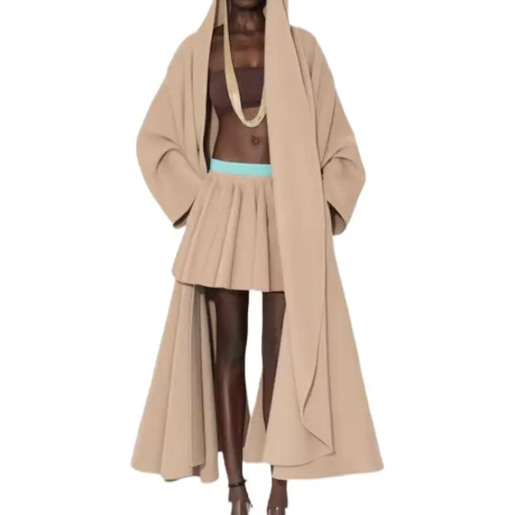 Alaia Hooded Maxi Cape-1