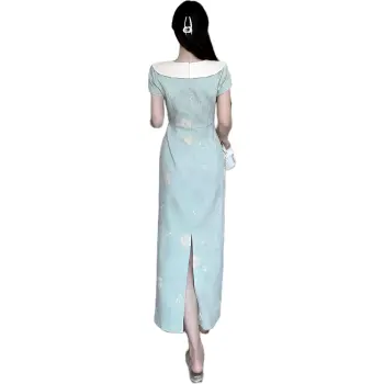 Flowers In Water Short Sleeved Dress Women's