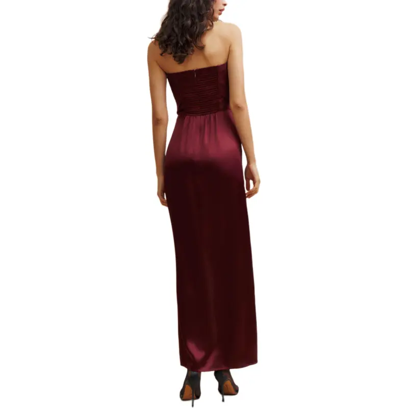 REFORMATION Barrow Silk Dress Sleeveless Dress Women's Base Candy Red-1