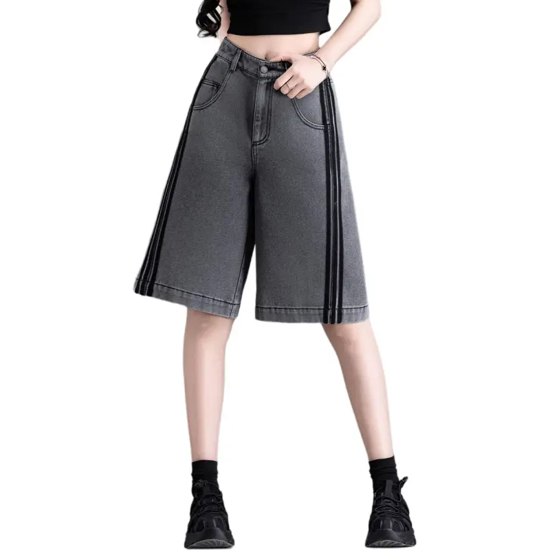 You Cow Me Pants Denim Shorts Women's-5
