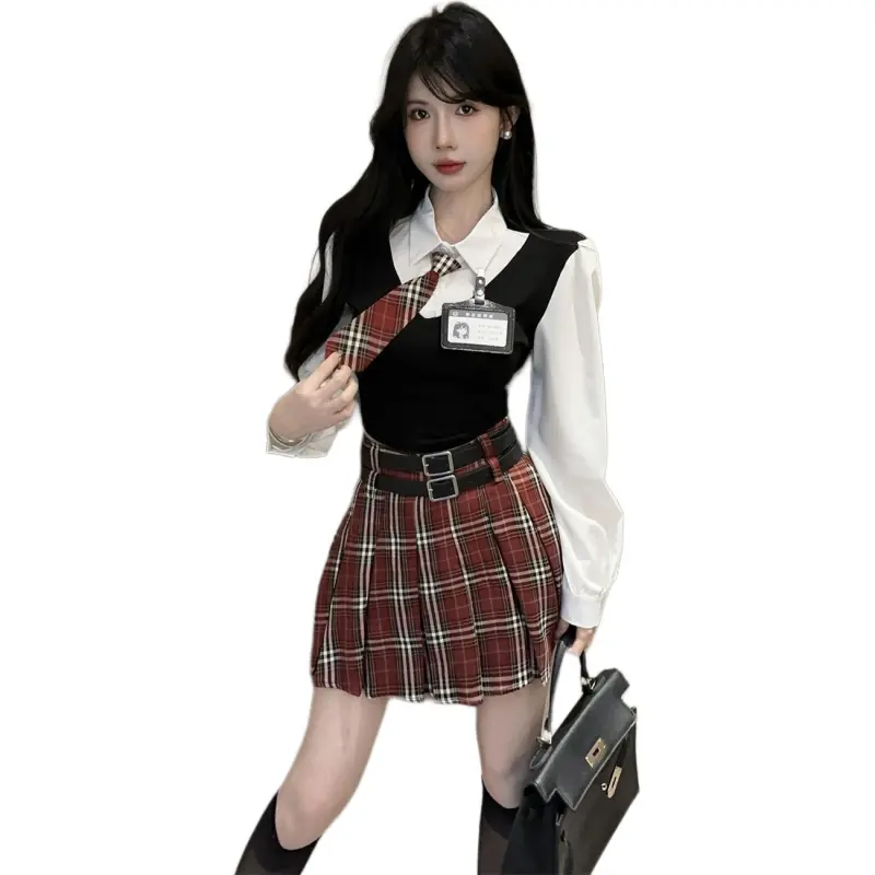 Mu Xiao Xin Two Piece Skirt Sets Women's-3