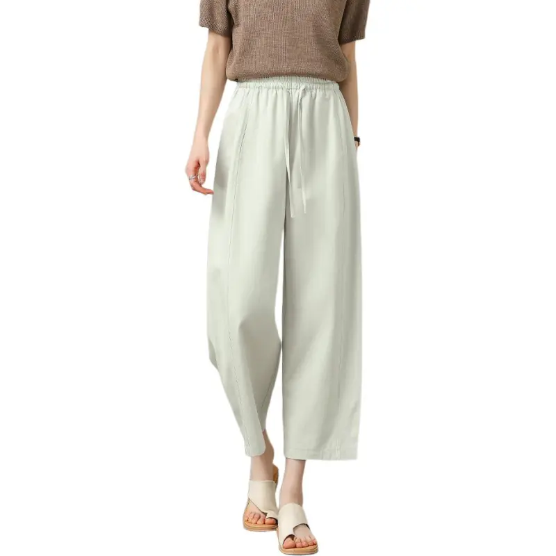 Weixi Casual Pants Women's Cream Apricot-1