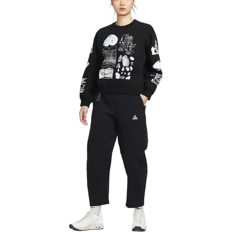 Nike SS25 Sports Pants Women's Black/Coal Black/Mountain White-2