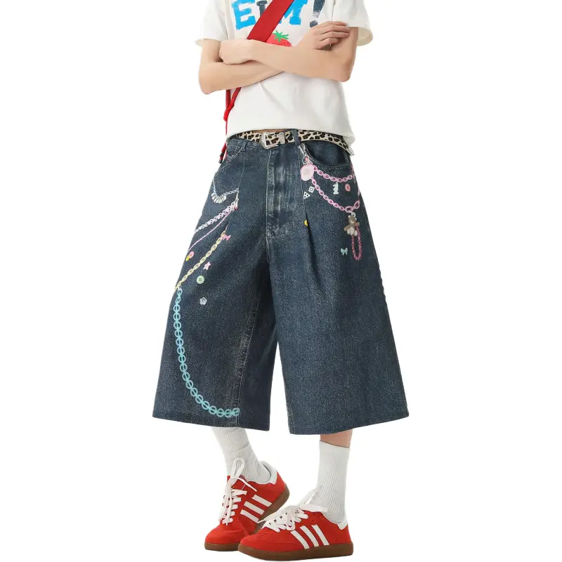 DEAR BETSY Denim Shorts Unisex Denim Blue-2