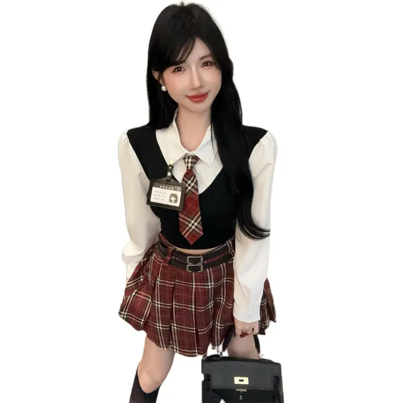 Mu Xiao Xin Two Piece Skirt Sets Women's-4