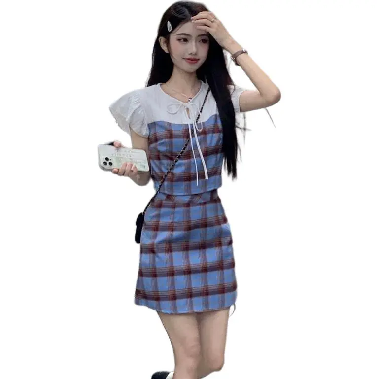 Mu Xiao Xin Two Piece Skirt Sets Women's-5