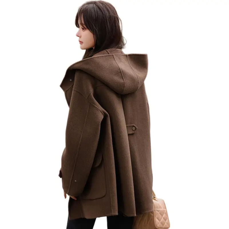 Mo Han Yi Mei Coat Women's Star Copper Coffee-1