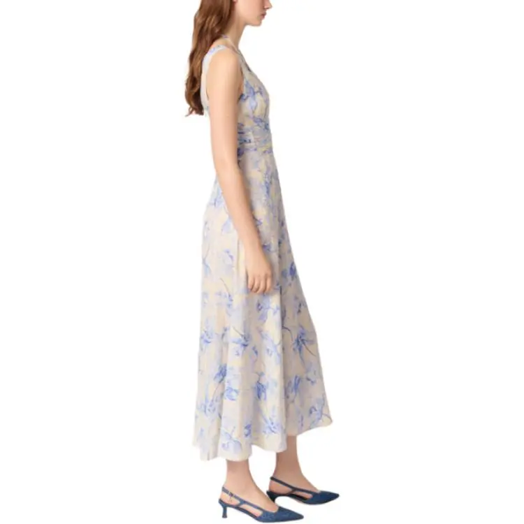 Maje Floral Midi Dress-4