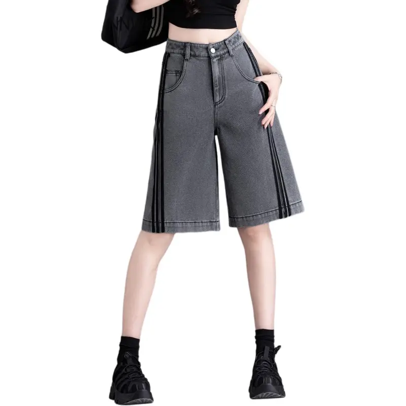 You Cow Me Pants Denim Shorts Women's-3
