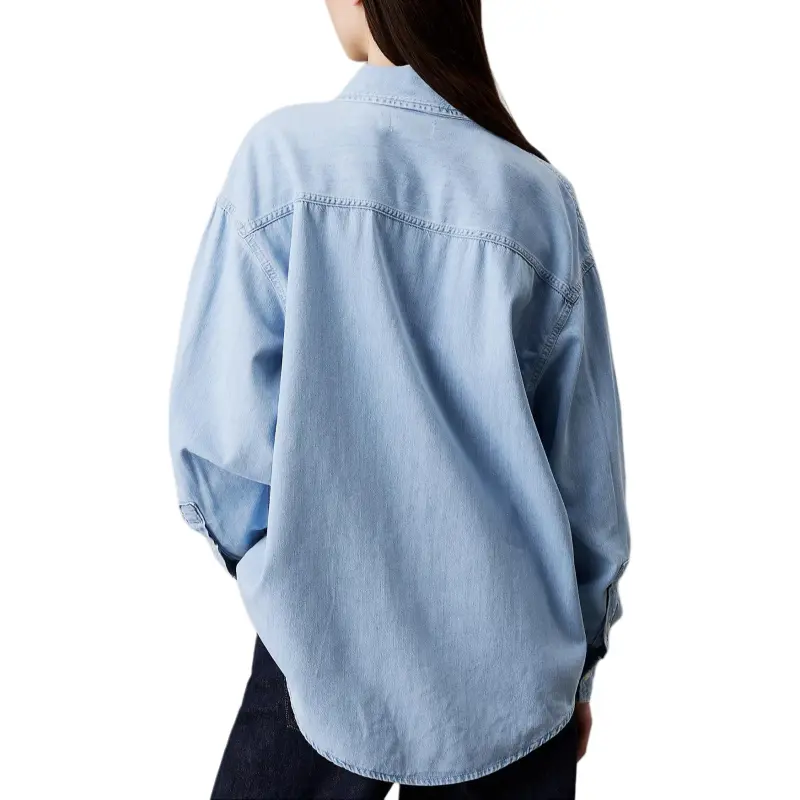 CALVIN KLEIN Shirt Europe Version Women's Light Denim Fabric-1